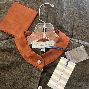 Tuckernuck Two-Tone Collar Shirt Brown & Army Green